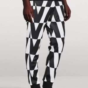 VALENTINO Technical Cotton Pants In Macro Optical Print